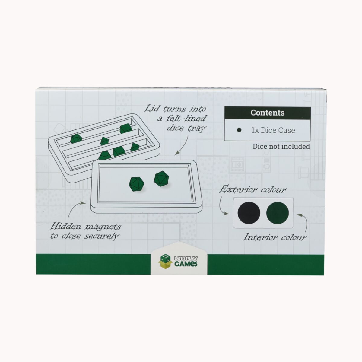 LPG Essentials Dice Case Slate / Lich green