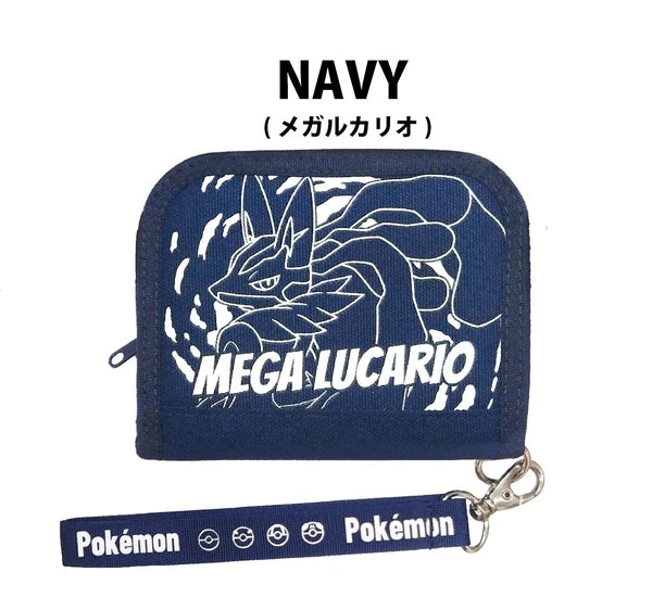 Pokemon Round Wallet Megarcario Navy