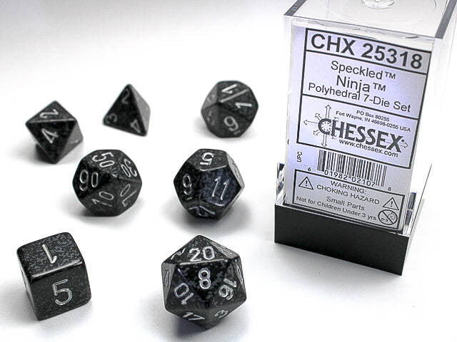 Chessex Polyhedral 7-Die Set Ninja