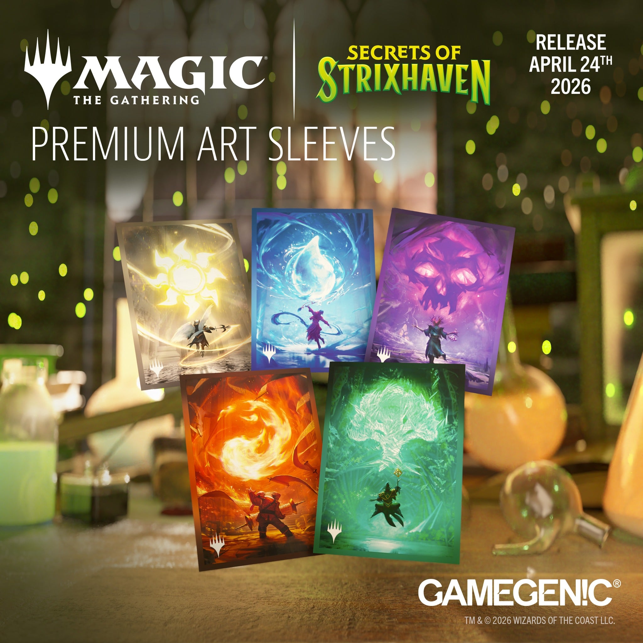 Magic The Gathering - Secrets of Strixhaven Premium Art Sleeves (66 x 92 mm) (105 Sleeves Per Pack)