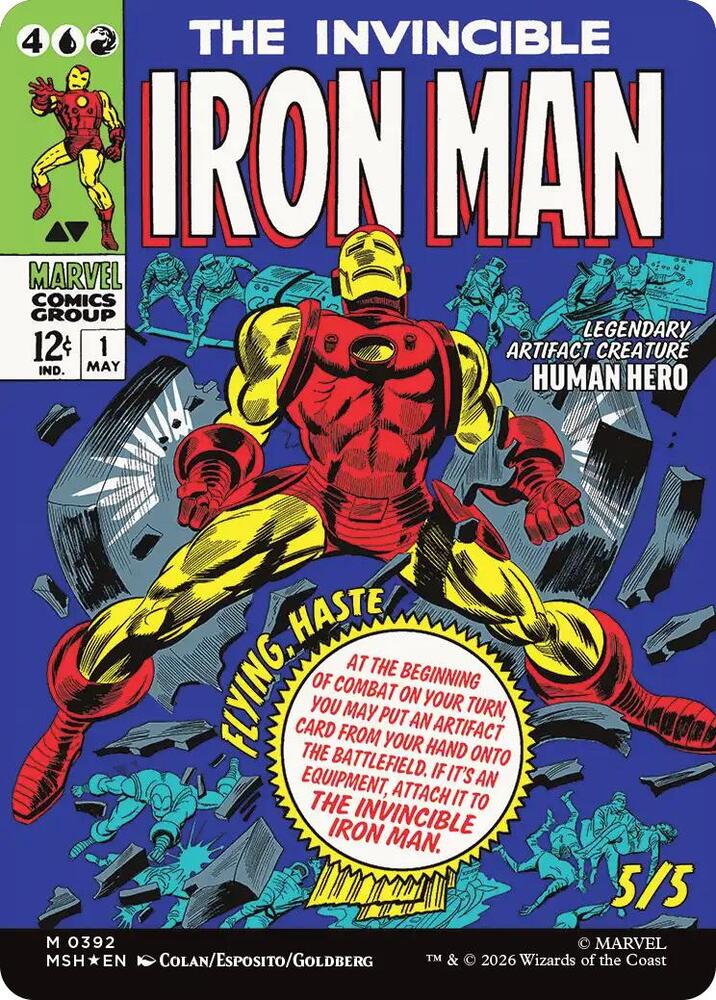 【Foil】(392)■ボーダーレス■ Tony Stark Iron Man Tony Stark (Borderless) (0392) [MSH - 392] – Critical Hit Gaming
