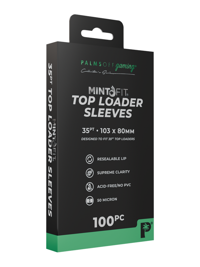 PALMS OFF MintFit Top Loader Sleeves - 35pt - 100pc