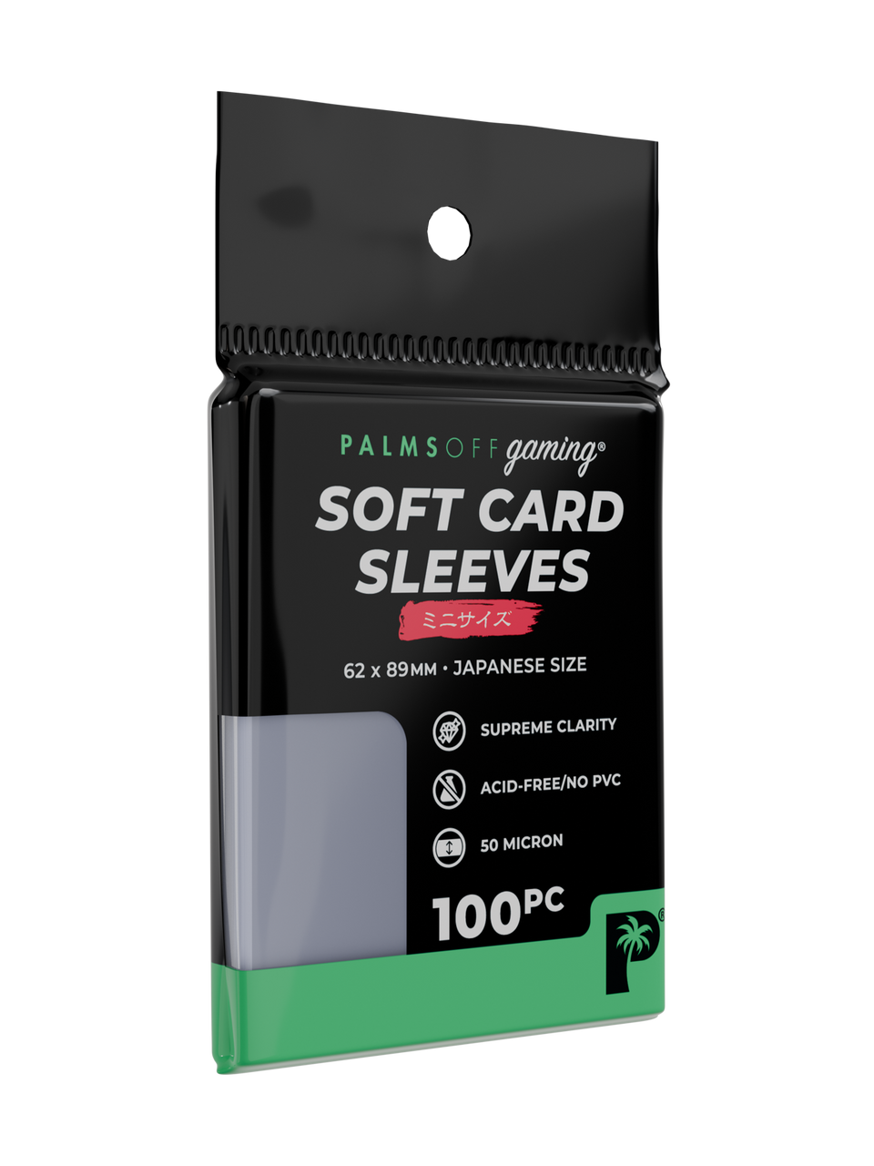 PALMS OFF GAMING Soft Card Sleeves - Japanese Mini Size - 100pc