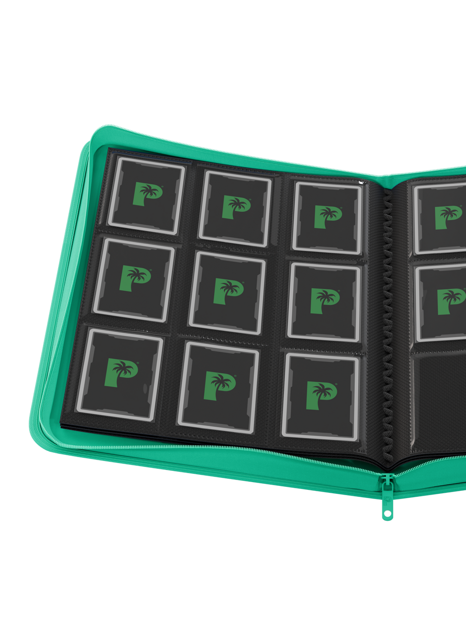 PALMS OFF GAMING Stealth 9 Pocket Zip Binder - Turquoise