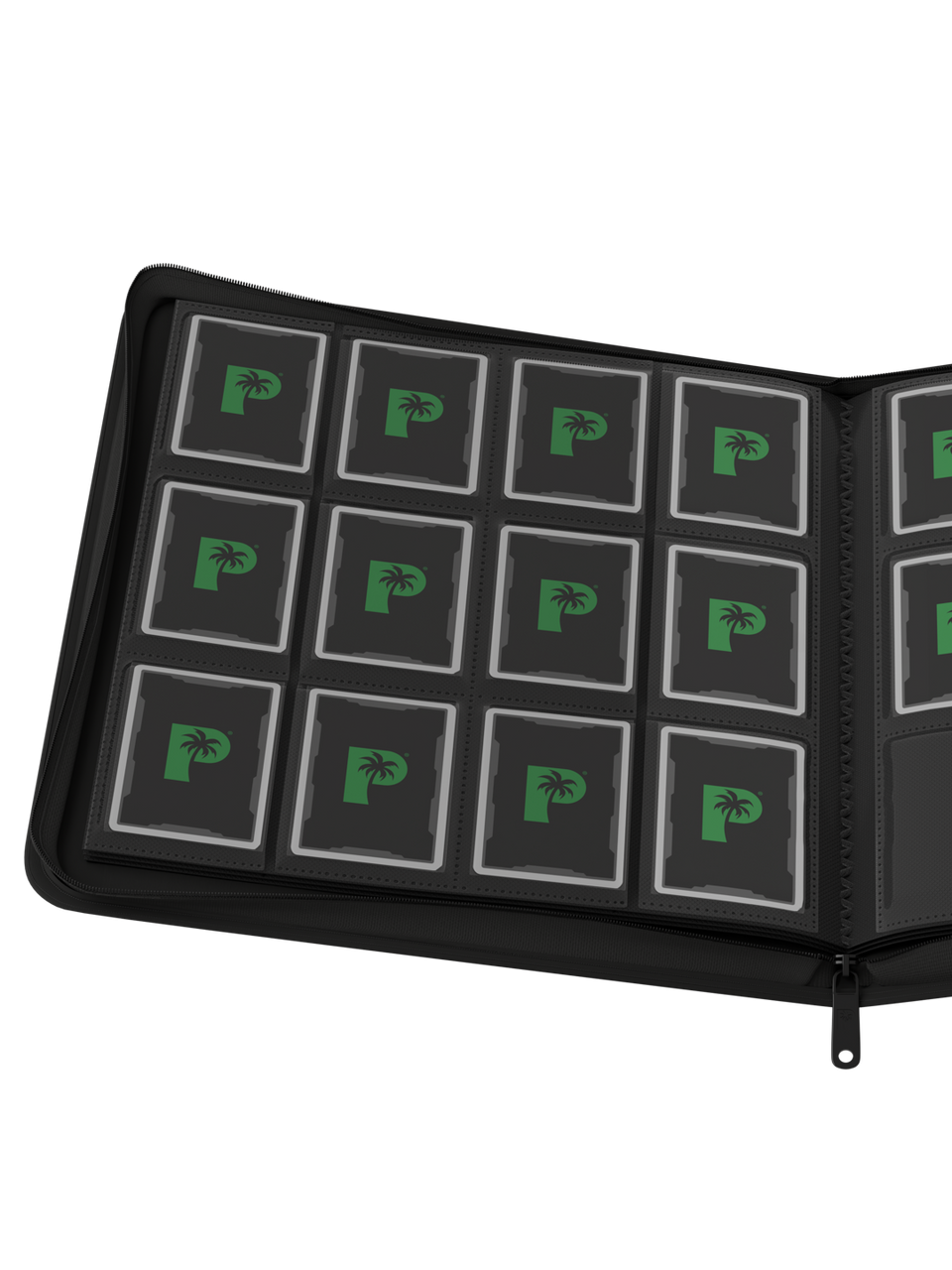 PALMS OFF GAMING Stealth 12 Pocket Zip Binder - Black
