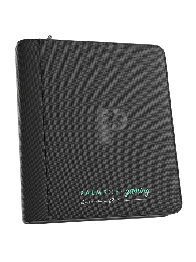 PALMS OFF GAMING Collector's Series Top Loader Zip Binder - 4 Pocket - Black
