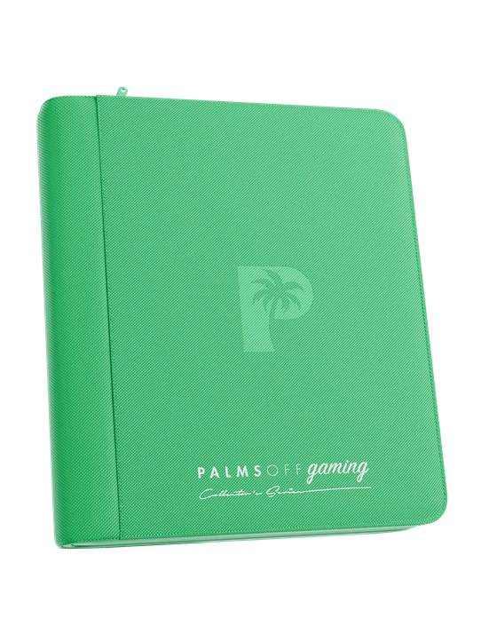 PALMS OFF GAMING Collector's Series Top Loader Zip Binder - 4 Pocket - Green