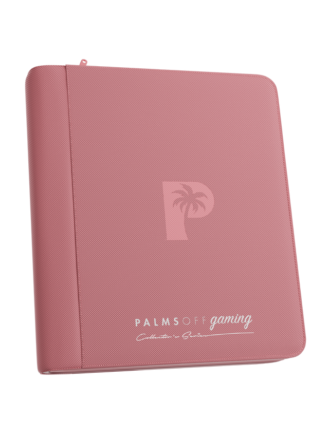 PALMS OFF GAMING Collector's Series Top Loader Zip Binder - 4 Pocket - Pink