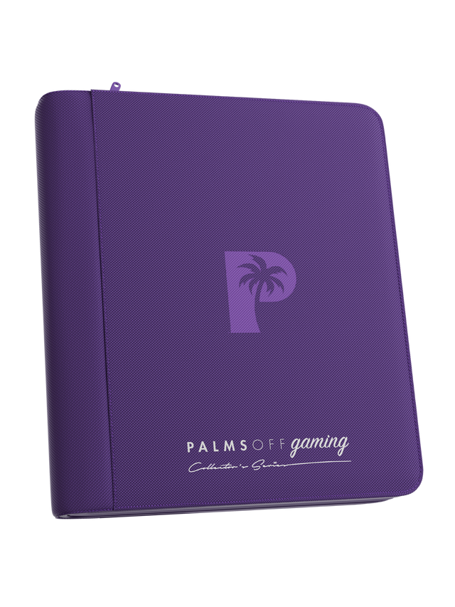 PALMS OFF GAMING Collector's Series Top Loader Zip Binder - 4 Pocket - Purple