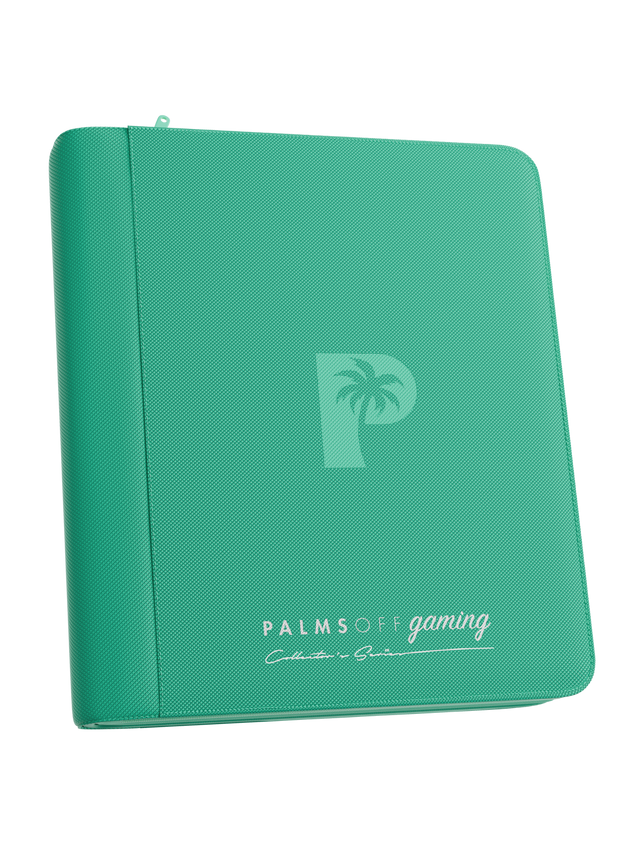 PALMS OFF GAMING Collector's Series Top Loader Zip Binder - 4 Pocket - Turquoise