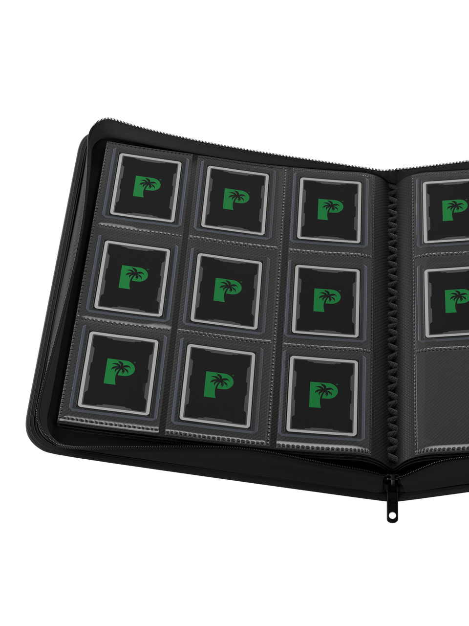 PALMS OFF GAMING Collector's Series Top Loader Zip Binder - 9 Pocket - Black
