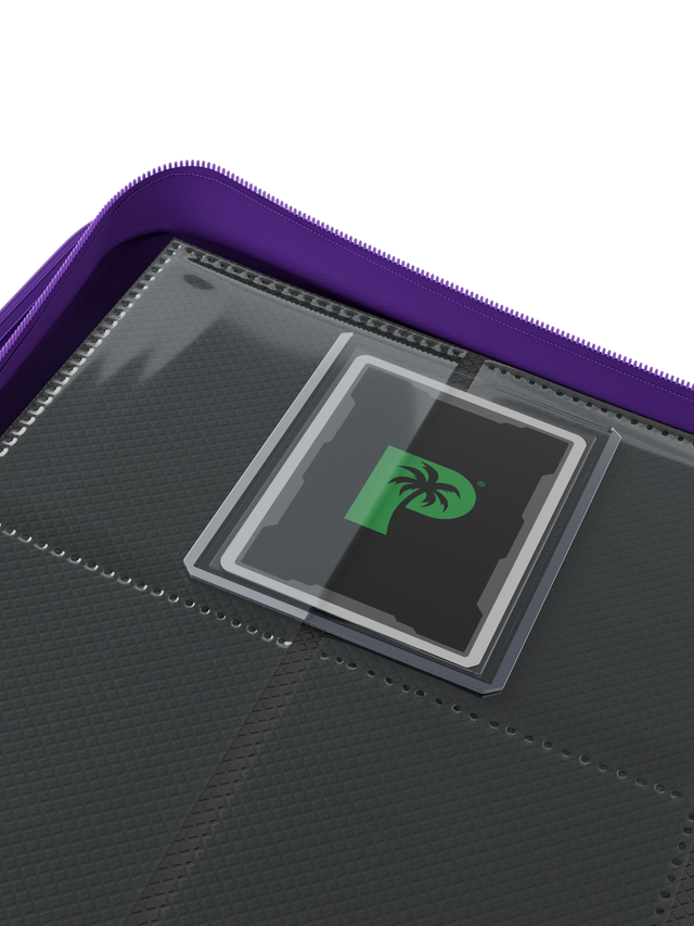 PALMS OFF GAMING Collector's Series Top Loader Zip Binder - 9 Pocket - Purple