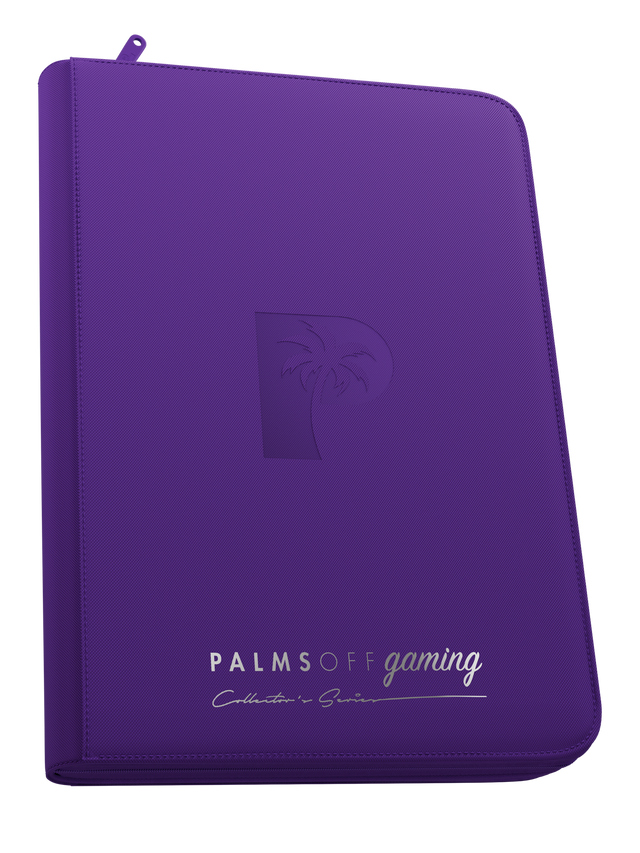 PALMS OFF GAMING Collector's Series Top Loader Zip Binder - 9 Pocket - Purple