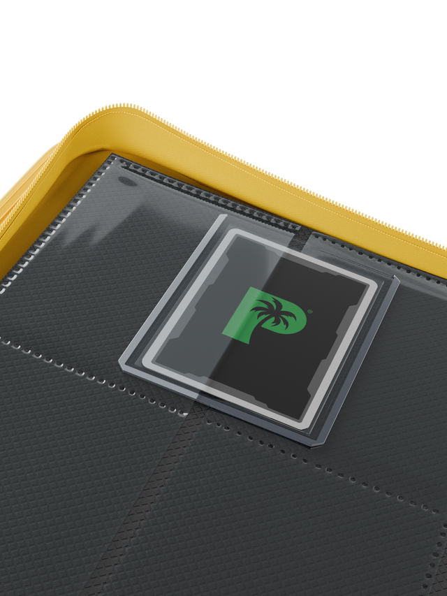 PALMS OFF GAMING Collector's Series Top Loader Zip Binder - 9 Pocket - Yellow