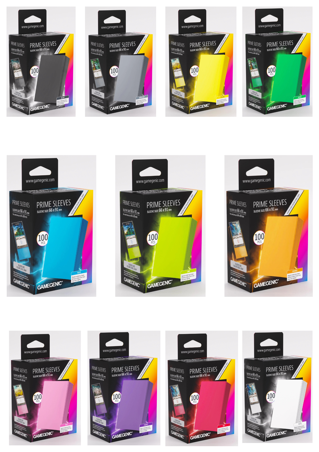 Gamegenic Prime Card Sleeves (66mm x 91mm) (100 Sleeves Per Pack)