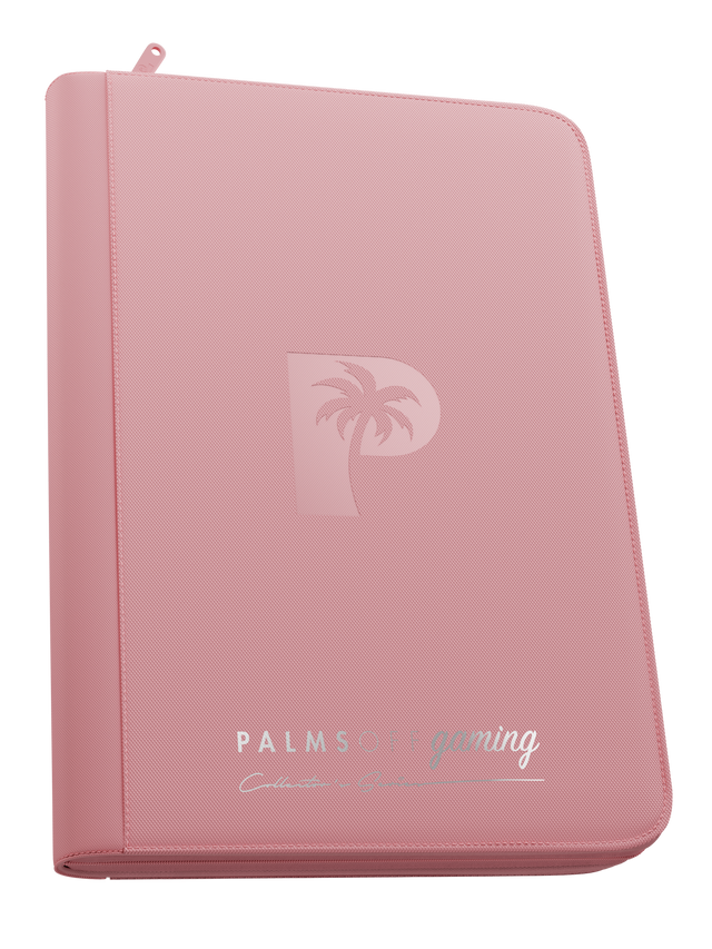 PALMS OFF GAMING Collector's Series Top Loader Zip Binder - 9 Pocket - Pink