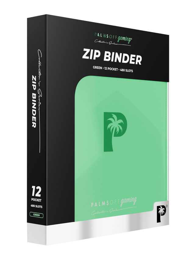 PALMS OFF GAMING - Collector's Series 12 Pocket Zip Binder - Green