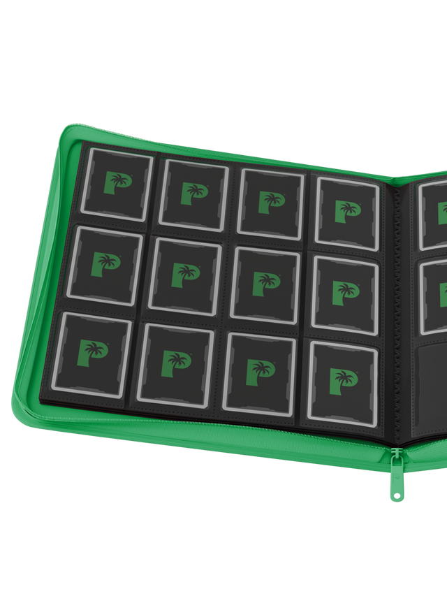 PALMS OFF GAMING - Collector's Series 12 Pocket Zip Binder - Green