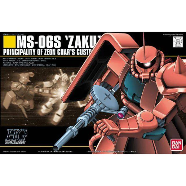 Gundam - 1/144 HGUC MS-06S ZAKU II (Char's Custom) image 0