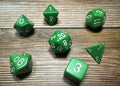 Chessex D7-Die Set Opaque Polyhedral Green/white 7-Die Set - CHX 25405