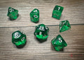 Chessex D7-Die Set Translucent Polyhedral Green/white 0 CHX 23075