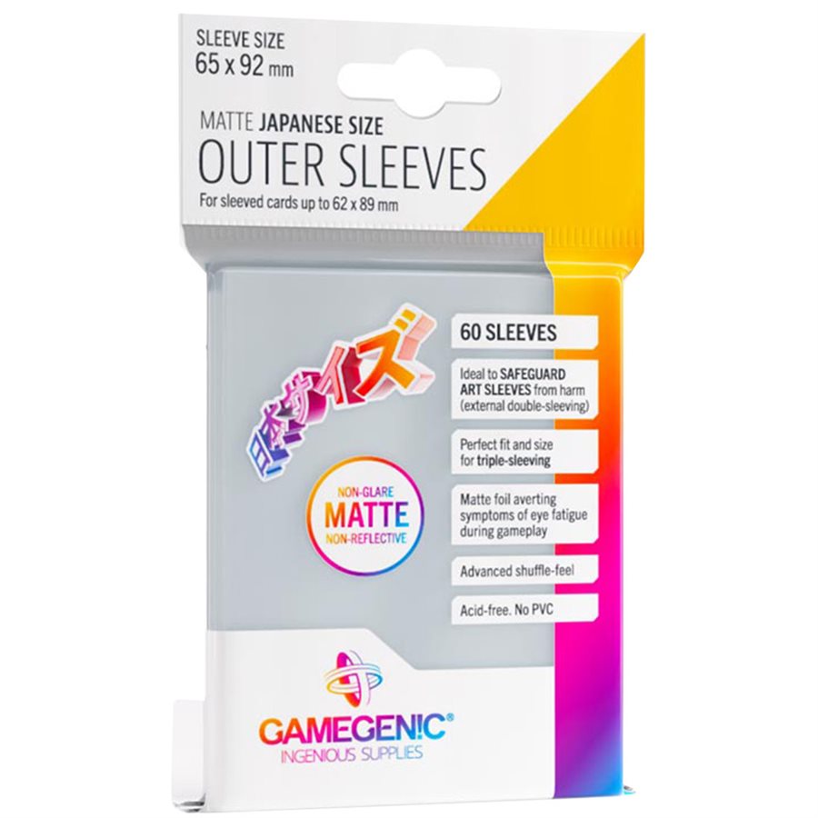 Gamegenic Outer Sleeves Matte Japanese Size (60 Sleeves Per Pack) image 0