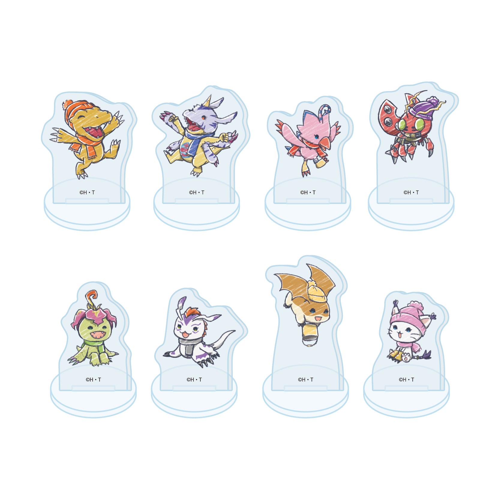 Digimon Adventure - Acrylic Petit Stand 04 Playing in The Snow Ver. (Graff Art Illustration) [BLIND] image 0