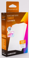 Gamegenic Board Game Card Sleeves - Tarot Clear Matte  (73mm x 122mm) (50 Sleeves Per Pack)