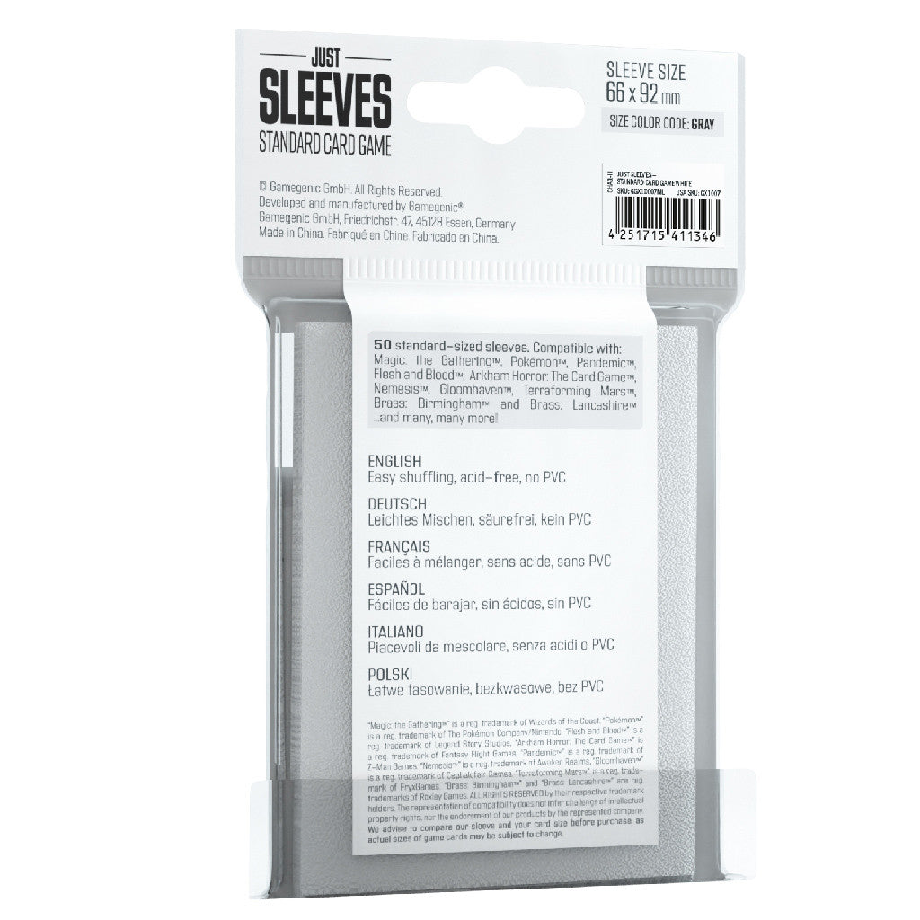 Gamegenic - Just Sleeves Standard Card Game White