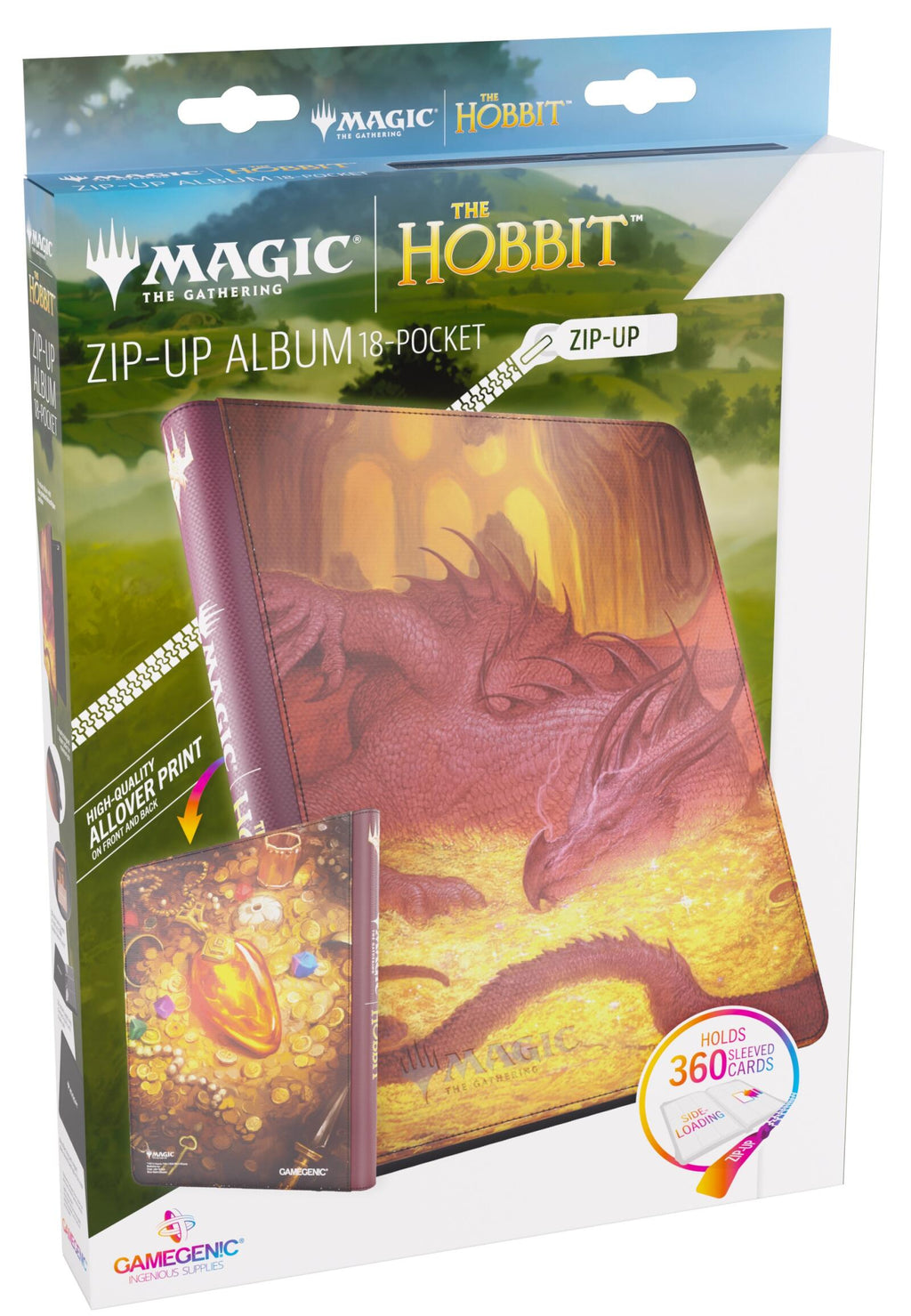 Magic The Gathering - The Hobbit Zip-Up Album 18-Pocket - Smaug's Mox Amber