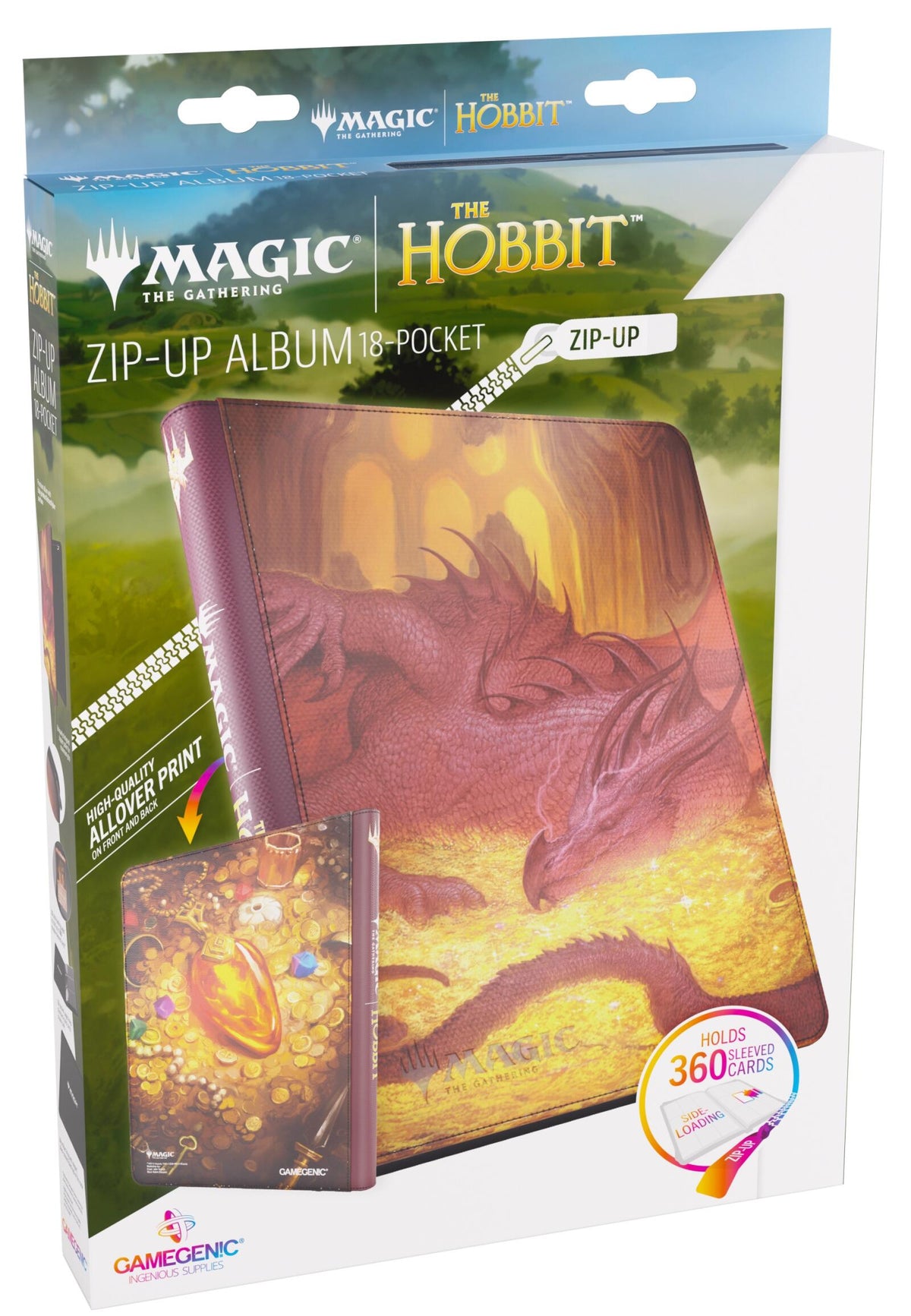 Magic The Gathering - The Hobbit Zip-Up Album 18-Pocket - Smaug's Mox Amber