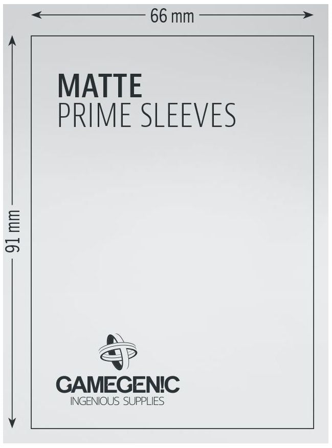 Gamegenic Matte Prime Card Sleeves Green (66mm x 91mm) (100 Sleeves Per Pack)