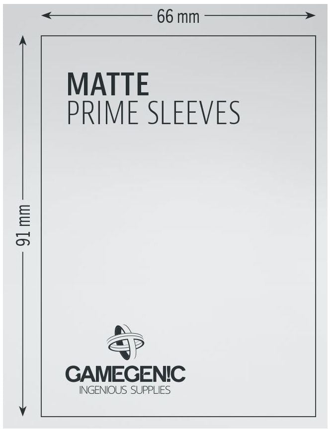 Gamegenic Matte Prime Card Sleeves Yellow (66mm x 91mm) (100 Sleeves Per Pack)