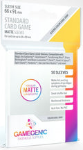 Gamegenic Matte Board Game Sleeves - Size Code GRAY - Standard Size (66mm x 91mm) (50 Sleeves Per Pack)