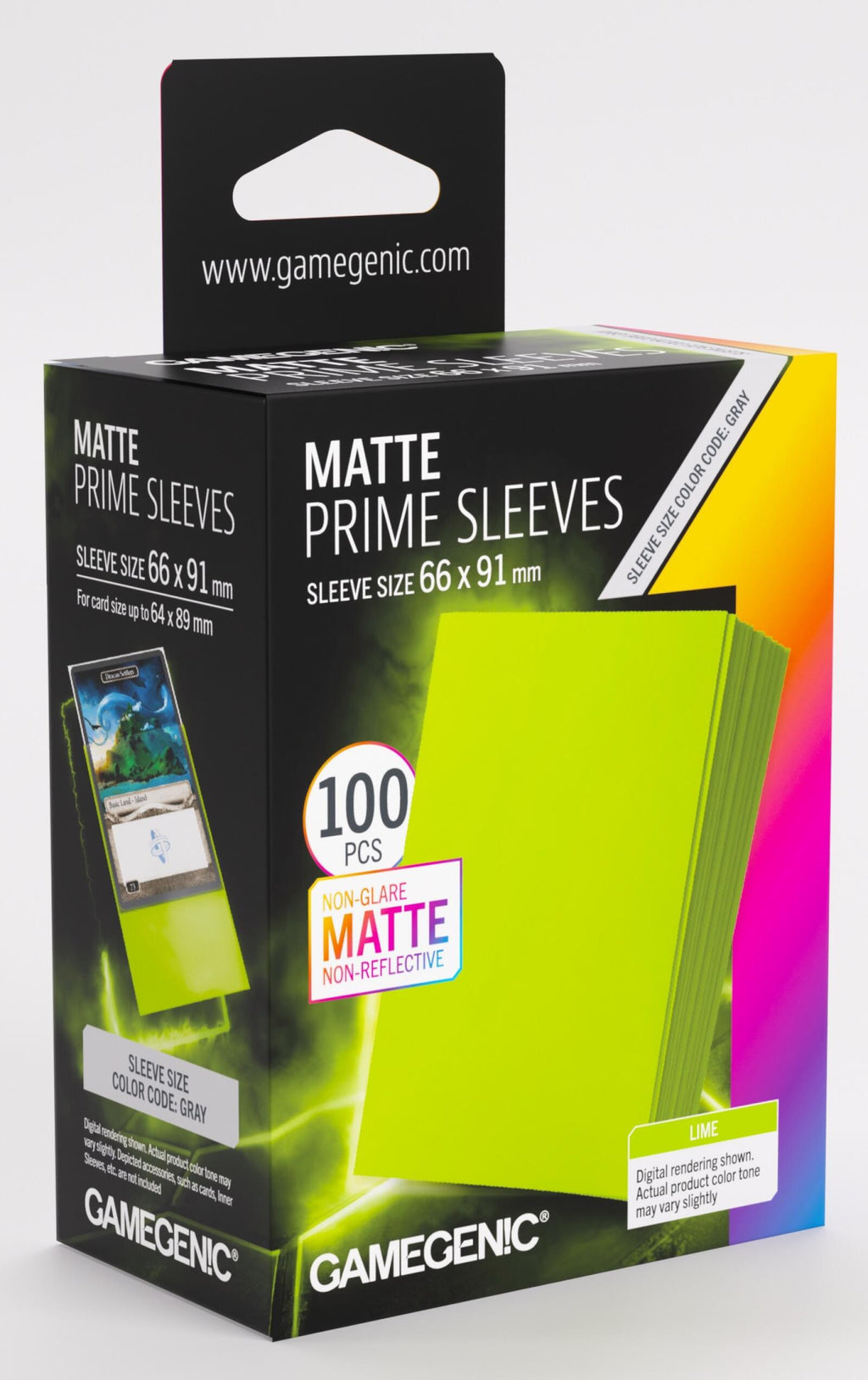 Gamegenic Matte Prime Card Sleeves (66mm x 91mm) (100 Sleeves Per Pack)