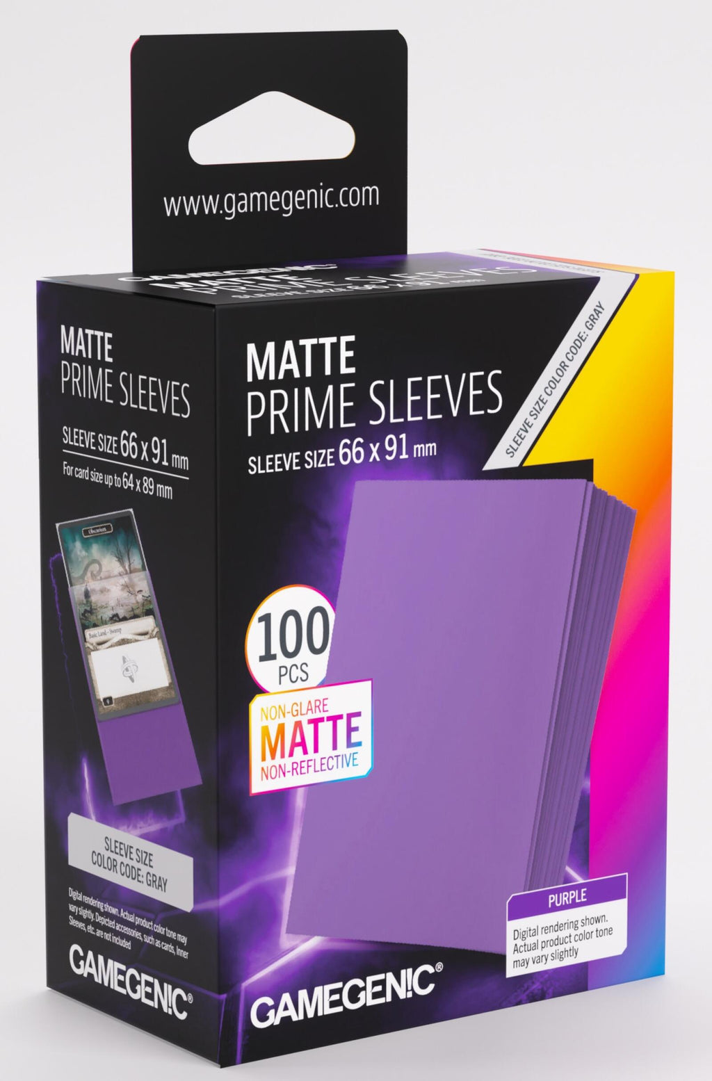 Gamegenic Matte Prime Card Sleeves (66mm x 91mm) (100 Sleeves Per Pack)