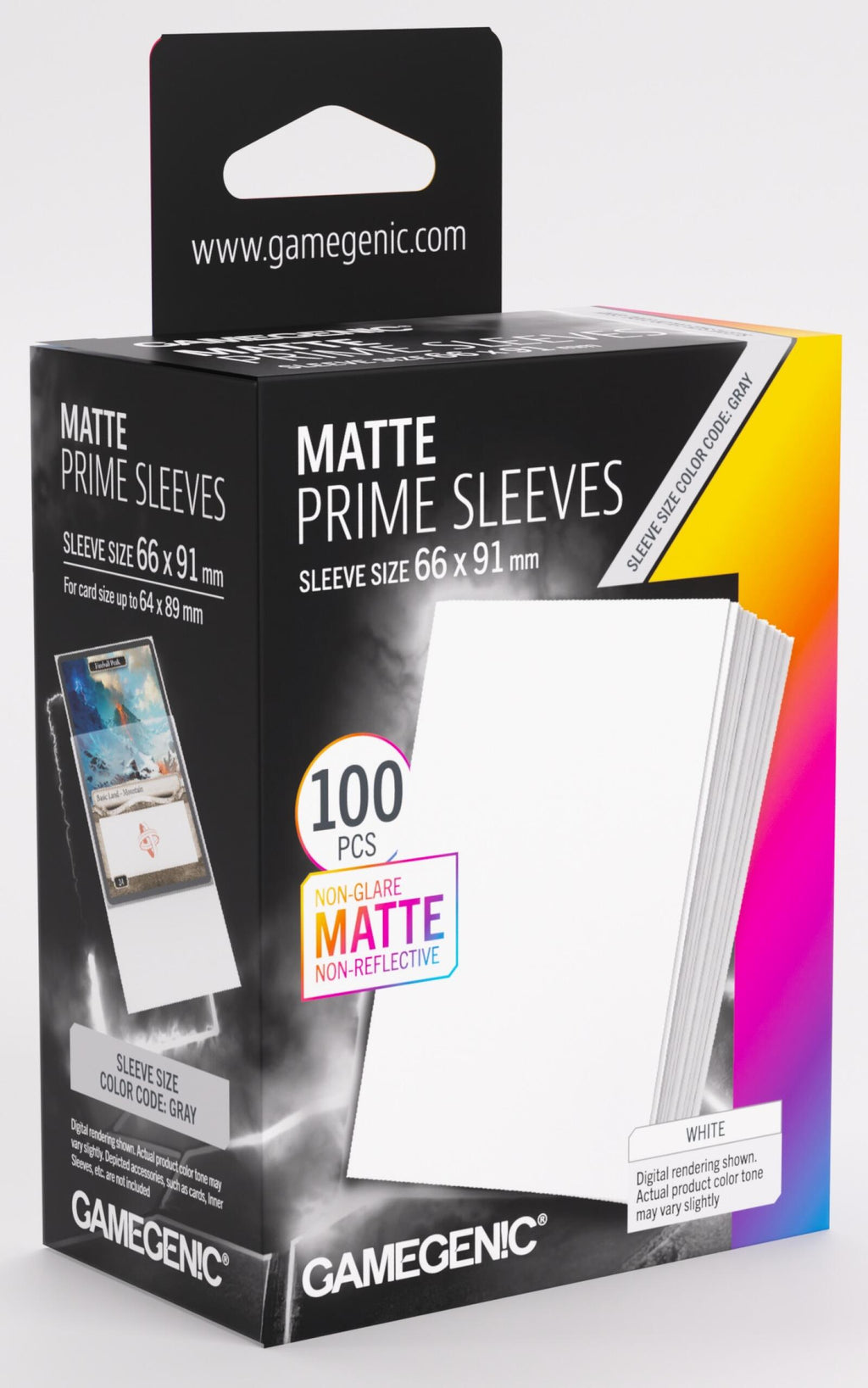 Gamegenic Matte Prime Card Sleeves (66mm x 91mm) (100 Sleeves Per Pack)