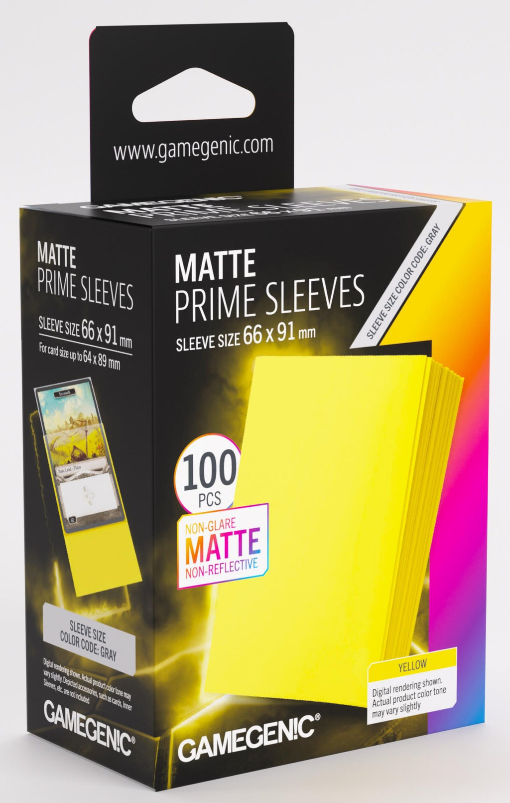 Gamegenic Matte Prime Card Sleeves (66mm x 91mm) (100 Sleeves Per Pack)