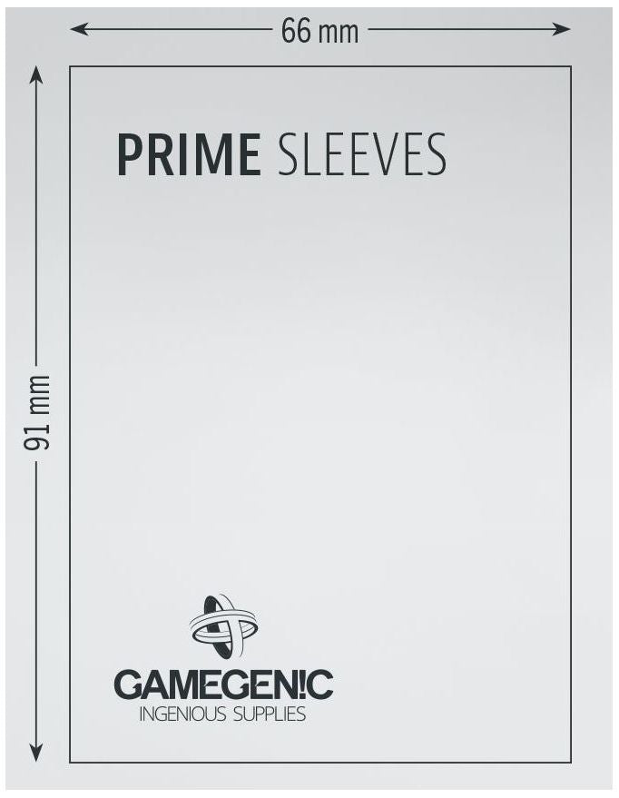Gamegenic Prime Card Sleeves Blue (66mm x 91mm) (100 Sleeves Per Pack)