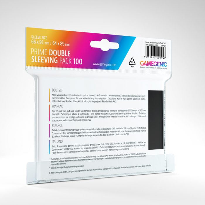 Gamegenic Prime Double Sleeving Pack 100