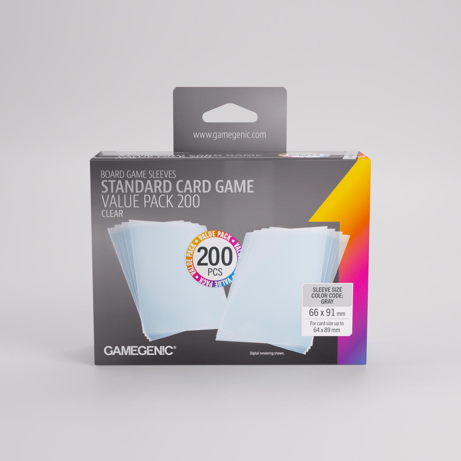 Gamegenic Prime Sleeves - Standard Card Game-Size  Value Pack 200 (66mm x 91mm)